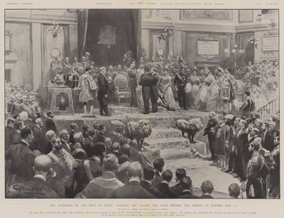 The Accession of the King of Spain, Alfonso XIII Taking the Oath before the Cortes at Madrid, 17 May by G.S. Amato